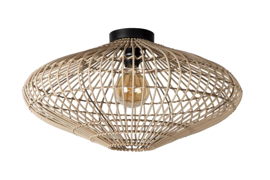 Lucide MAGALI - Flush ceiling light - Ø 56 cm - 1xE27 - Natural - turned off